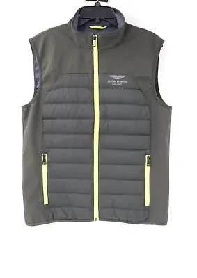 Aston Martin Racing Hackett Vest Mens M Full Zip Down Puffer Water Resistant • $95.99