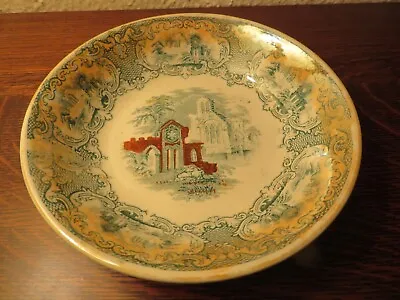 Petrus Regout: Maastricht Holland Low Bowl Abbey Pattern Copper Luster • $50