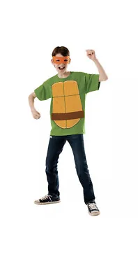 Michelangelo Shirt TMNT Teenage Mutant Ninja Turtles Halloween Child Costume - L • $11.89
