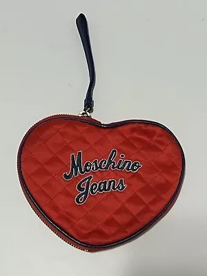 Vtg Moschino Jeans Red Heart Shape Wristlet Bag  • $198