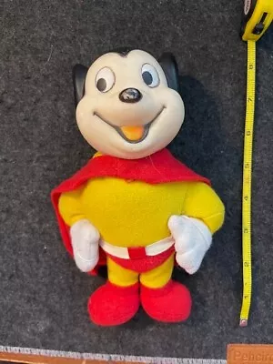 Vintage Mighty Mouse Plush With Vinyl Head Figure 1988 Presents • $14.95