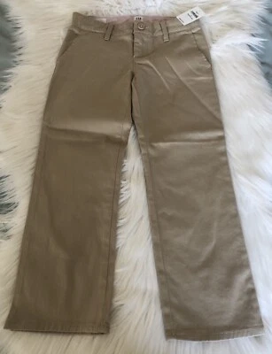 £6.46 • Buy Gap Kids Girls Uniform Skinny Chinos Sz 5 Wicker Khaki Pant Adjustable Waist New