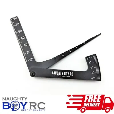 Naughty Boy RC Car Ride Height & Camber Gauge Car Racing Tool Dirt Oval Touring • $18.79