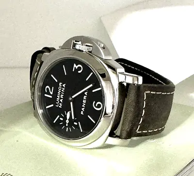 Panerai Luminor Marina 44mm Black Dial Steel Mens Watch PAM00111 H Seri L/E B/P • $5550