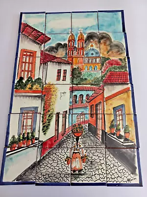 25  CERAMIC TILE MURAL Mexican Talavera Mosaic Hand Painted Backsplash • $149