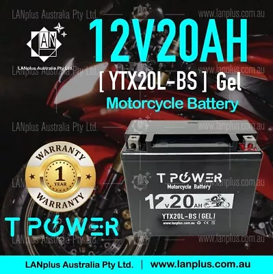 YTX20L-BS Motorcycle Battery F Harley-Davidson FLS FLST FXST FLST Softail AU Sto • $69.95