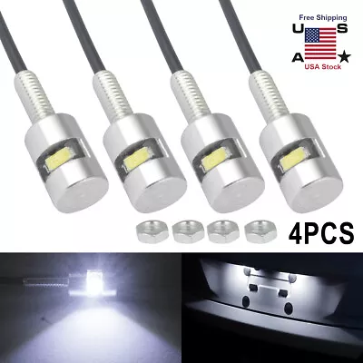 4X Motorcycle Car SMD LED License Plate Light Screw Bolt Lamp Bulbs Universal US • $8.50