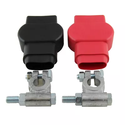 Military Style Battery Terminal Top Post Kit (+ And -) With Covers • $17.77