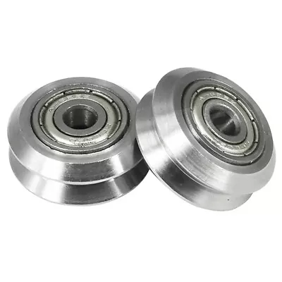 $2.39 • Buy V Groove Sealed Ball Bearings Metal Roller V Groove Guide Pulley Stainless Steel