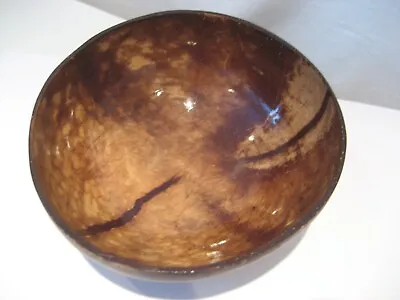 Half Coconut Bowl Highly Varnished Inside Idea For Crisps Etc. Talking Point • £5