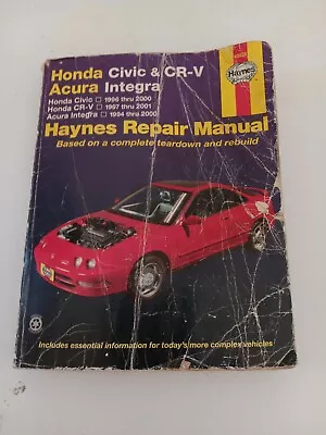 Haynes Repair Manual 42025 Honda Civic 1996-2000 CR-V 97-01 Acura Integra 94-00 • $9.95