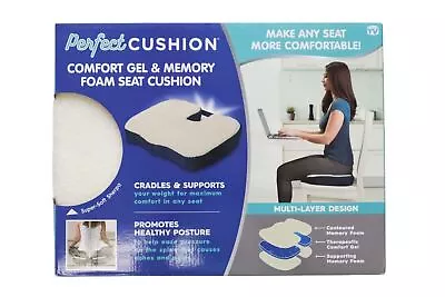 $39.99 • Buy New Perfect Cushion Comfort Gel & Memory Foam Seat Cushion MULTI LAYER DESIGN