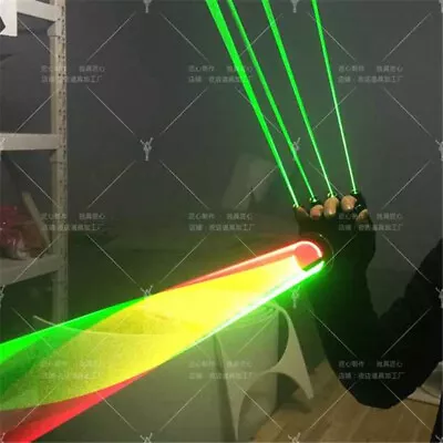 Rotatable Finger Laser Gloves DJ Club Dancer Stage Disco Party Show Glove Light • $89.99