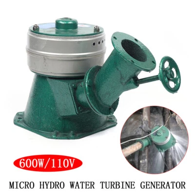 $263 • Buy Water Turbine Generator Kits 600W Mini Hydroelectric Pelton Wheel Power Station