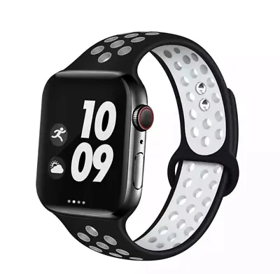 $6.99 • Buy Silicone Band For Apple Watch IWatch 6 3 5 4 SE Sports Strap 38/40/42/44/41/45mm