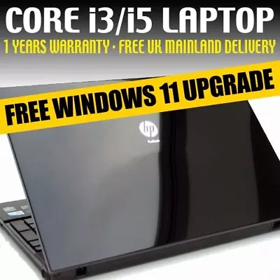 FAST CHEAP CORE I3 /i5 LAPTOP 120GB SSD 8GB RAM WARRANTY FREE WINDOWS 11 UPGRADE • £99.99