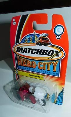 Matchbox Hero City 2003 #40 Police Moto • $3.99