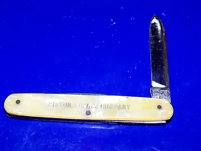 Vintage KUTMASTER Utica N.Y. U.S.A. Ad Knife W/Cracked Ice Celluloid Scales • $12