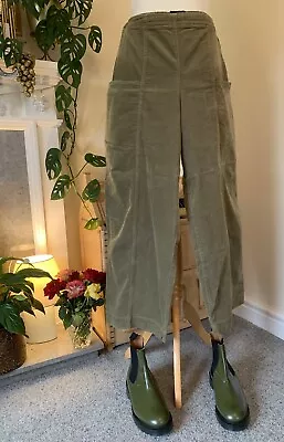 £89.99 • Buy Lovely Sage Green Carpenter Soft Corduroy Oska Trousers + Pockets IV 16 18 UK