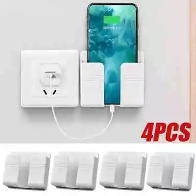 4pcs Wall Mount Phone Holder Adhesive Mobile Phone Charging Stand Holders • $9.73