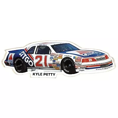 Kyle Petty Citgo #21 Ford Thunderbird 9  X 3  Vintage NASCAR Sticker Decal • $9.99