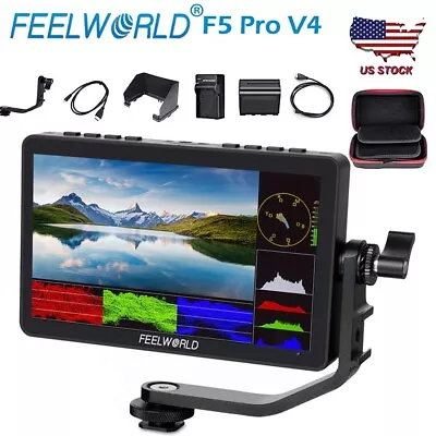 US FEELWORLD F5 PRO V4 Kit DSLR Camera Field Monitor Touch Screen 3D LUT 4K HDMI • $139.99