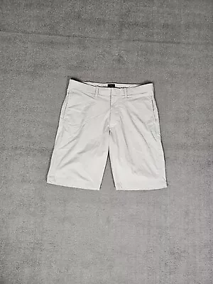 J Crew Mens Tech Bermuda Shorts 32x10.5 Khaki Flat Front Golf Casual Outdoor • $19.85