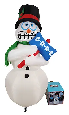 Gemmy Christmas 6 Ft Animated Silly Shivering Snowman Airblown Inflatable Brrrrr • $169.98