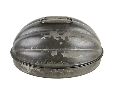 Antique Kramer Metal Melon Shape 2 Pc Steamed Pudding Bread Mold 8 X 6 X 4  • $14.99