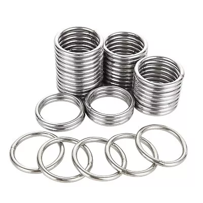 40 PCS 2 Inch Welded O Ring 304 Stainless Steel Rings Seamless Metal O Ring S... • $26.49