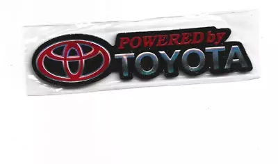 NEW 1 1/2 X 5 In Powered By Toyota Sticker Metalic Decal Free Shipping • $2.99