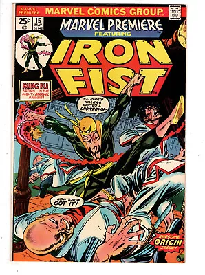 Marvel Premiere #15 (1974) - Grade 8.5 - Origin & 1st Appearance Of Iron Fist! • $350