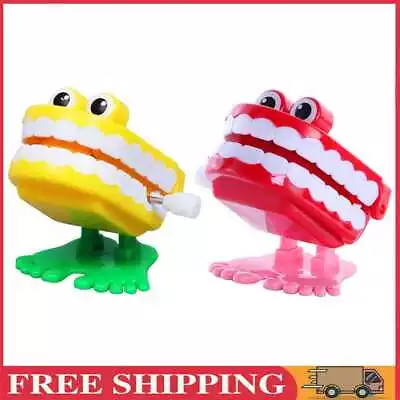 Wind Up Clockwork Toy Chattering Funny Cute Walking Teeth Mechanical Toys • £2.39