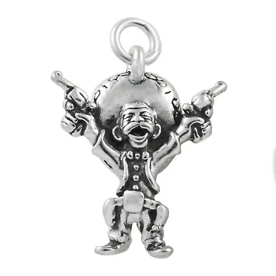 Mexico Francisco Pancho Villa Mexican 3D 925 Sterling Silver Charm MADE IN USA • $20.95
