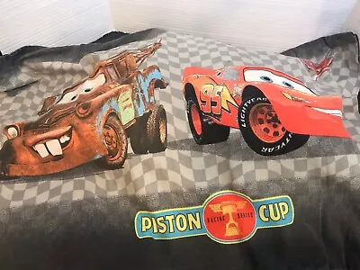 DISNEY PIXAR CARS PISTON CUP Pillowcase Flat & Fitted Sheet LIGHTNING MCQUEEN • $26.95