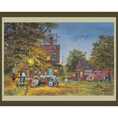 CLEARANCE Ready Or Not - Landscape Tractor Barn  - Fabric Quilt Panel  • $6.99