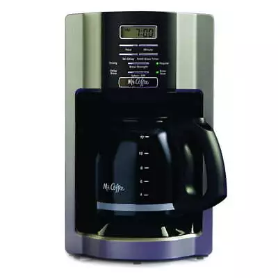 Mr. Coffee 12-Cup Programmable Coffeemaker Rapid Brew Brushed Metallic K1 • $36.50