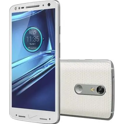 Motorola DROID Turbo 2 XT1585 Verizon Unlocked 32GB White Good Light Burn • $49.99