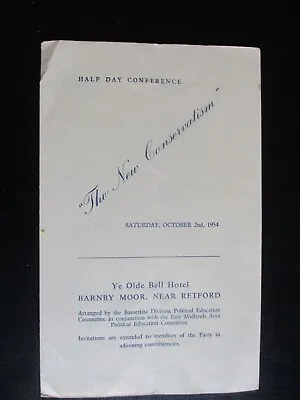 £4.75 • Buy 1954 Conservative Party New Conservatism Michael Heseltine Bassetlaw Politics
