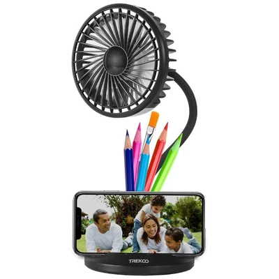 £8.99 • Buy Portable Table Fan Lamp Combo Desk Fans Cooler Adjustable Light USB Rechargeable