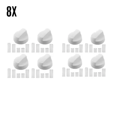 8X CANDY Cooker Oven Hob White Control Knob & +5 Adaptors • £13.25