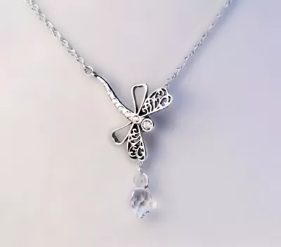 $75 • Buy Genuine Pandora PANDORA Dreamy Dragonfly Necklace 397104CZ-65