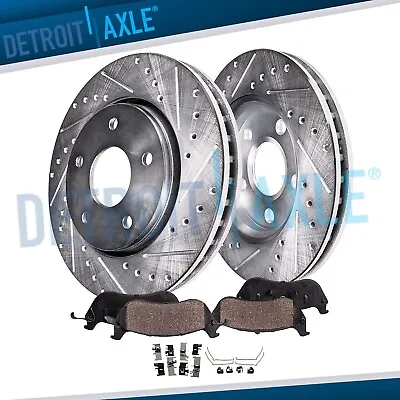 Front Drilled Rotors + Brake Pads Kit For Toyota Camry Avalon Lexus ES350 ES300h • $87.11