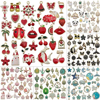 31Pcs/Set Fruit Animal Mixed Enamel Charms Pendants DIY Jewelry Making Cra..x • $3.91