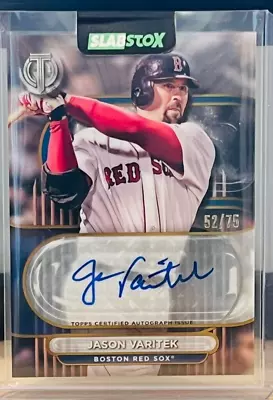 Jason Varitek On Card Auto #52/75 2024 Topps Tribute  Red Sox MINT!!!! • $29.99