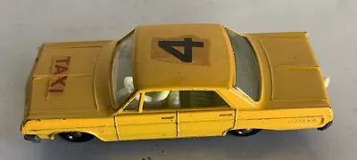 MATCHBOX LESNEY 20 Chevrolet Impala Taxi Yellow 1965 Vintage Diecast Car • $18.95