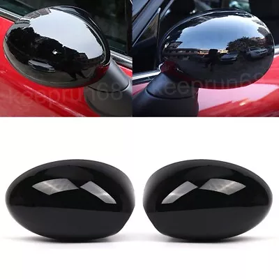 Gloss Black Mirror Cover Caps For Mini Cooper R55 R56 R57 R58 R59 R60 2007-2015 • $33.89