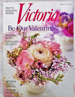 Victoria Magazine FEB 2001 Be Our Valentine Pretty Romantic Rooms • $8