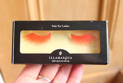 Illamasqua Orange False Eyelashes (Discontinued) With Glue Bowie Feathered  • £5