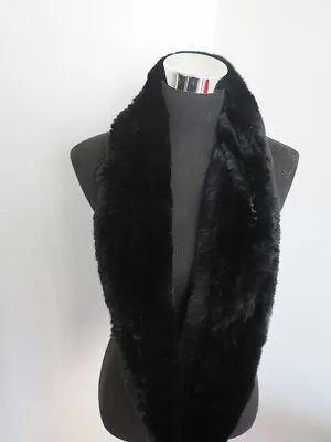 100% Real Rex Rabbit Fur Scarves/ Collar / Fur Neck Women Wraps /black Cape  • $0.01